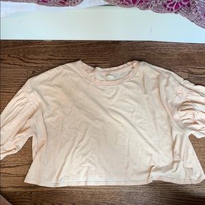 Free People Super Soft Flowy Puffy Sleeve Top